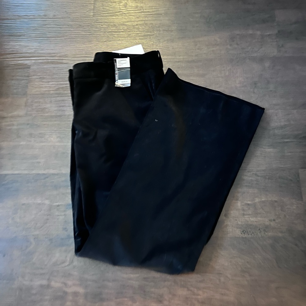 New York Company velvet Mid Rise Black Pants size 2 Flare Leg